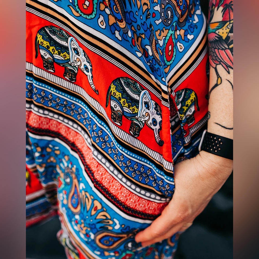 Buddha pants SAVANNAH FLAIR HAREM JUMPSUIT Coachella - Picture 3 of 12